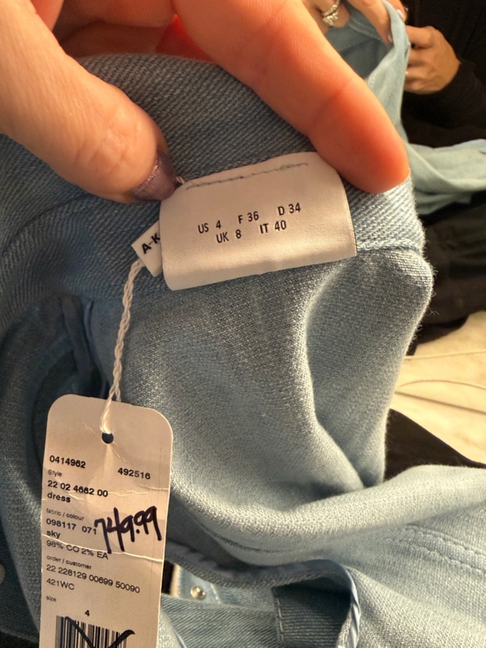Akris Punto Women's Soft Light Blue Denim Jeans- NEW - Picture 9 of 9
